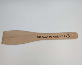 Personalisierter Pfannenwender aus Holz | Wessen Essen schmeckt dir am besten? ** Wichtige Info in der Beschreibung