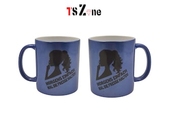 Tasse mit Motiv: Morgens einfach mal ....- beidseitig bedruckt- Kaffeetasse- Arbeit- Büro- Geschenkideen für Kollegen/Familie und Freunde