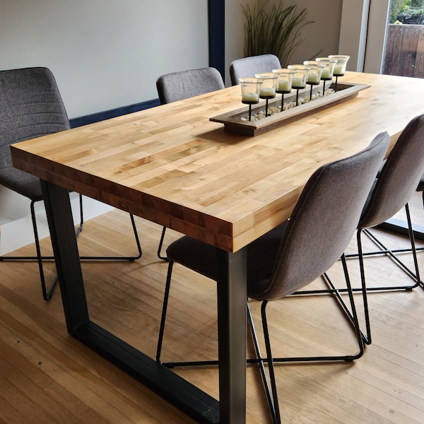 Butcher Block Dining Table Etsy