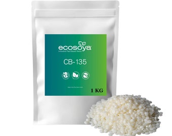 Cera de Soja Kerax EcoSoya CB-135 - velas en envases / cera natural / 1kg