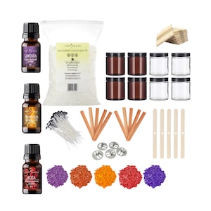 Candle Making Kit With CRYSTALS, DIY Soy Candle Kit, Crystal