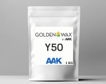 GoldenWax Y50 - Cire de soja naturelle de qualité supérieure pour bougies artisanales coulées à la main en récipient | 1 kg