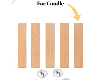 Wooden wicks for candles | beech wood | 1 mm thick | various sizes and dimensions | wick clips