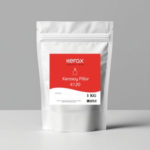 Kerax KeraSoy Pillar 4120 - Premium UK Sojawachs für handgegossene Formkerzen - Pur & Natürlich, 1kg