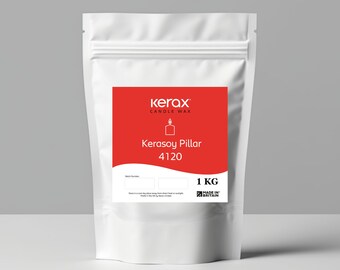 Kerax KeraSoy Pillar 4120 - Premium UK Soy Wax for Hand-Poured Mould Candles - Pure & Natural, 1kg