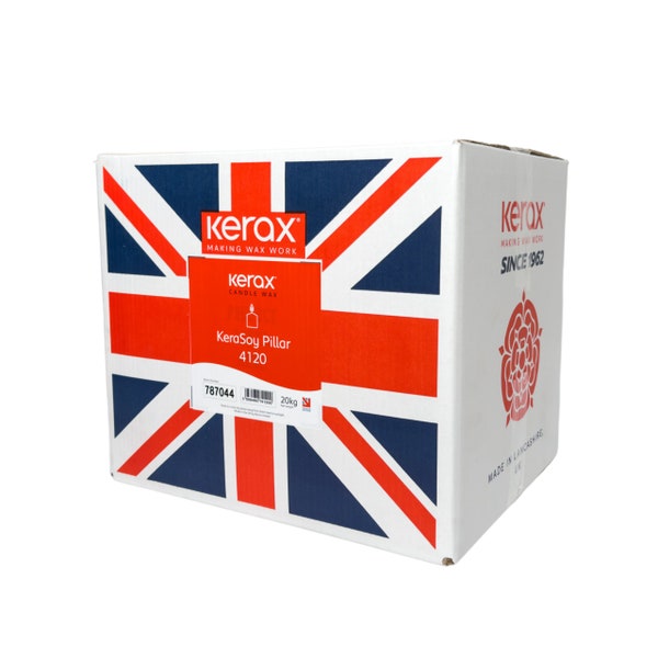 Vela Cera de soja KeraSoy Pillar 4120 UK Cera natural Kerax para velas en moldes / Caja de 20kg