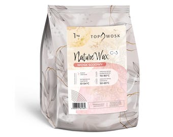 Candle Soy Wax Cargill NatureWax C-3 - 100% Natural, Premium Quality, Container Wax for Eco-Friendly DIY Candles, 1 kg