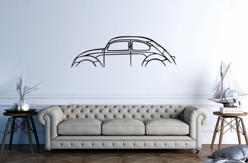 Volkswagen Beetle Metal Wall Art Beetle Silhouette Vosvos Etsy
