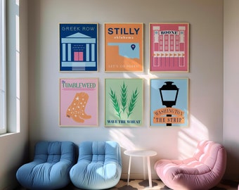 Oklahoma State University Wall Art | Dorm Wall Decor | OSU Poster Prints | Printable Digital Download | Stillwater | Stilly | Cowboys Pokes