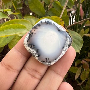 希少な天然デンドライトオパールカボション！アンティークな天然デンドライトオパール！希少なデンドライトオパールの宝石！ジュエリー作りに最適なデンドライトオパール！ 画像 9
