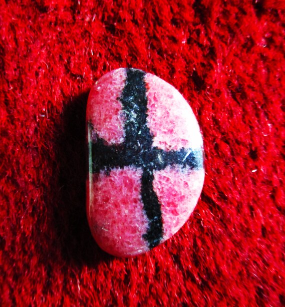 Natural Rhodonite Gemstone Cabochon, Top Grade Rhodonite Loose Gemstone for Jewelry Making , 87 Ct , 37*24 .