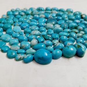 Natural Turquoise Wholesale Lot, 100% Original Natural Turquoise MM Mix Sizes Gemstone Lot,AAA Quality Natural Turquoise for Jewelry Supply.