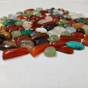 Natural Mix Stones Cabochons Lot,AAA Quality Mix Stones Lot Gemstone,Natural Mix Stones Lot For Jewelry Supply & Making.