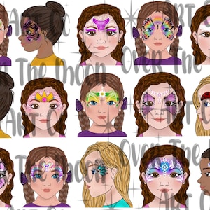 Girls easy face painting menu designs face paint ideas digital