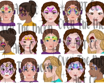 Girls easy face painting menu designs face paint ideas digital