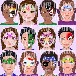 Face paint menu board easy face painting ideas board