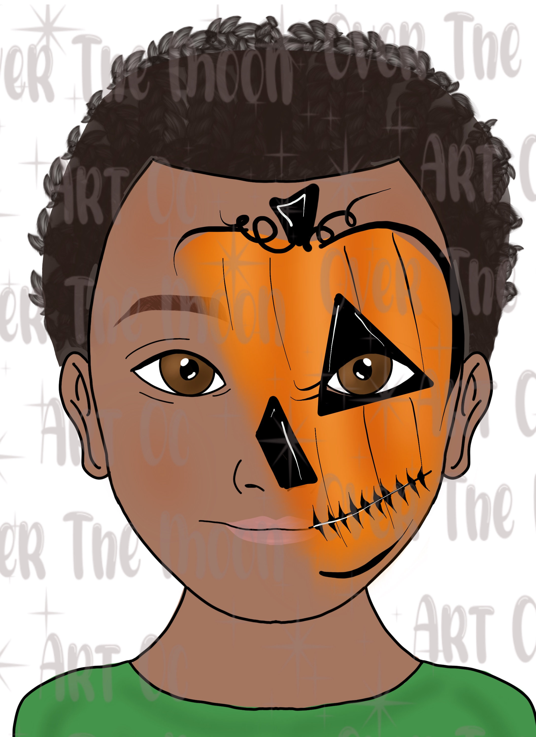 Halloween face painting • a simple pirate – Atop Serenity Hill