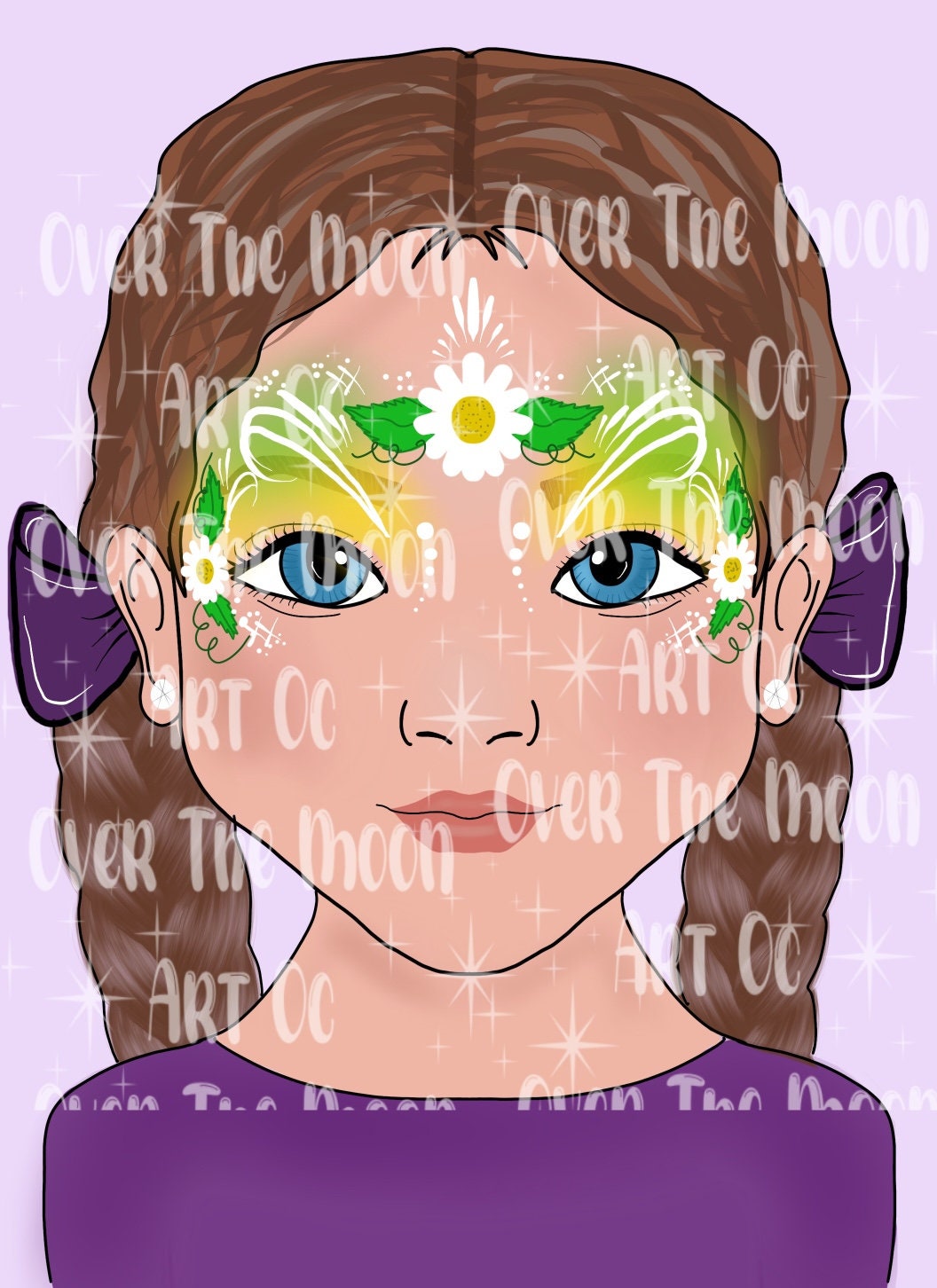 Easy Face Painting Flower