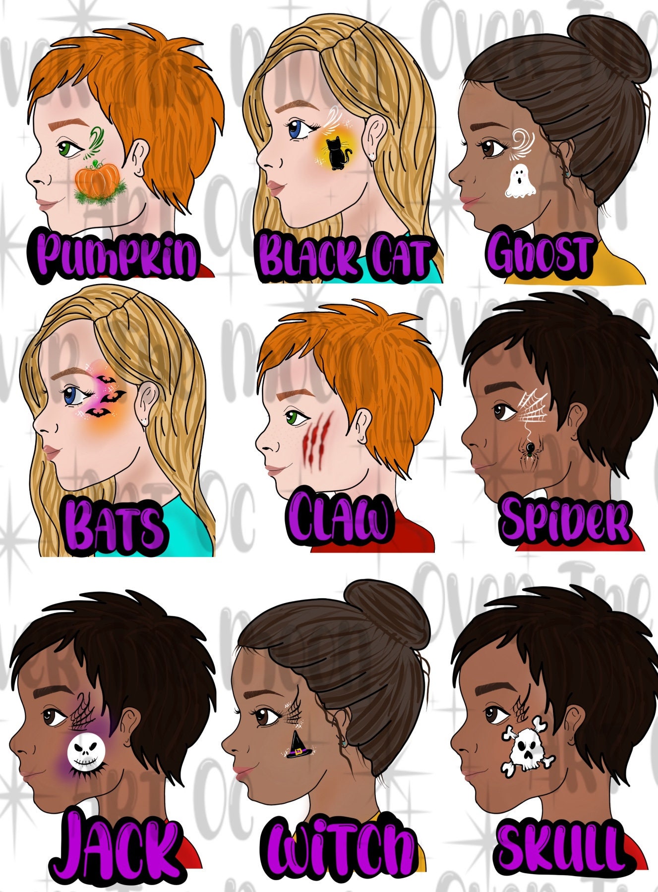 Pinta caritas Halloween ideas faciles menú descarga digital