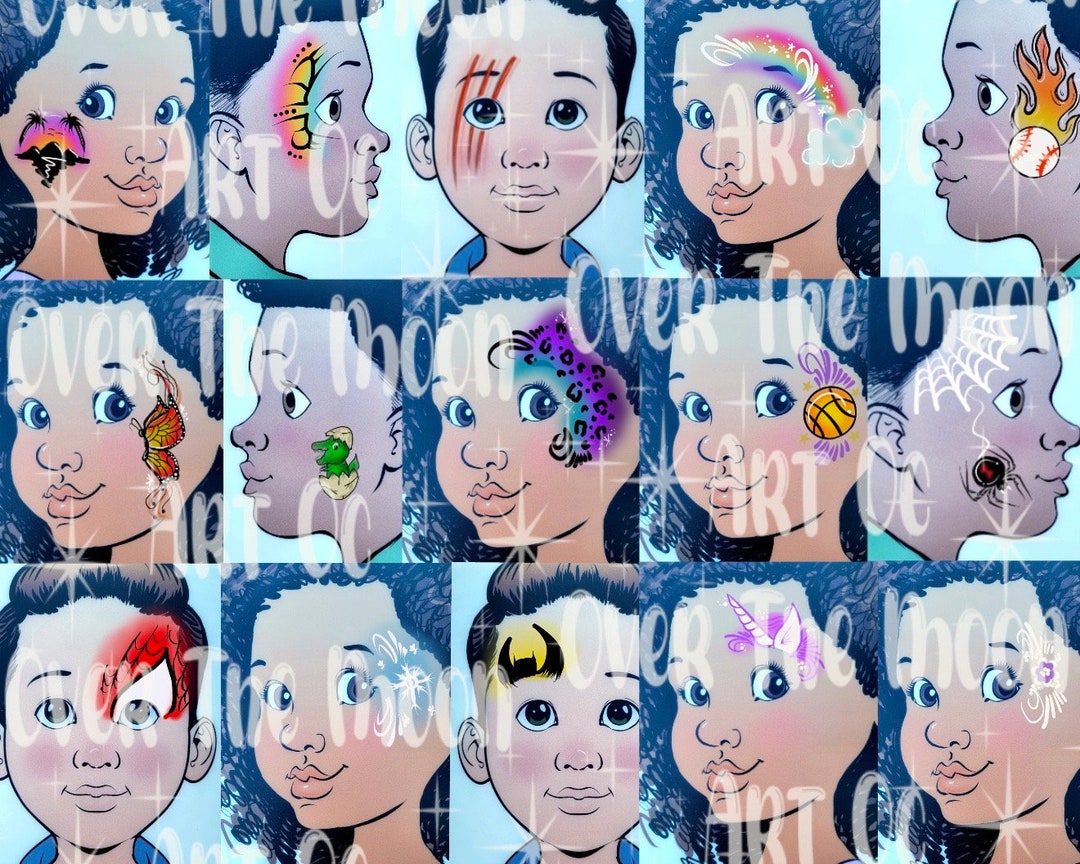 Simple Easy Face Painting Designs Menu Board - Etsy