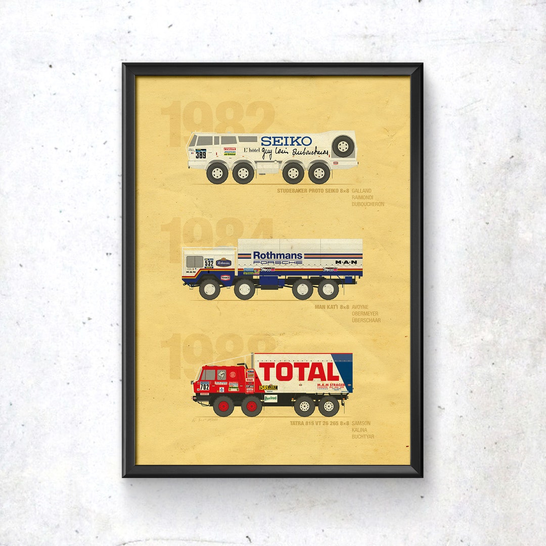 Rally Parisdakar Monsters 8x8 / POSTER / Digital Download Etsy
