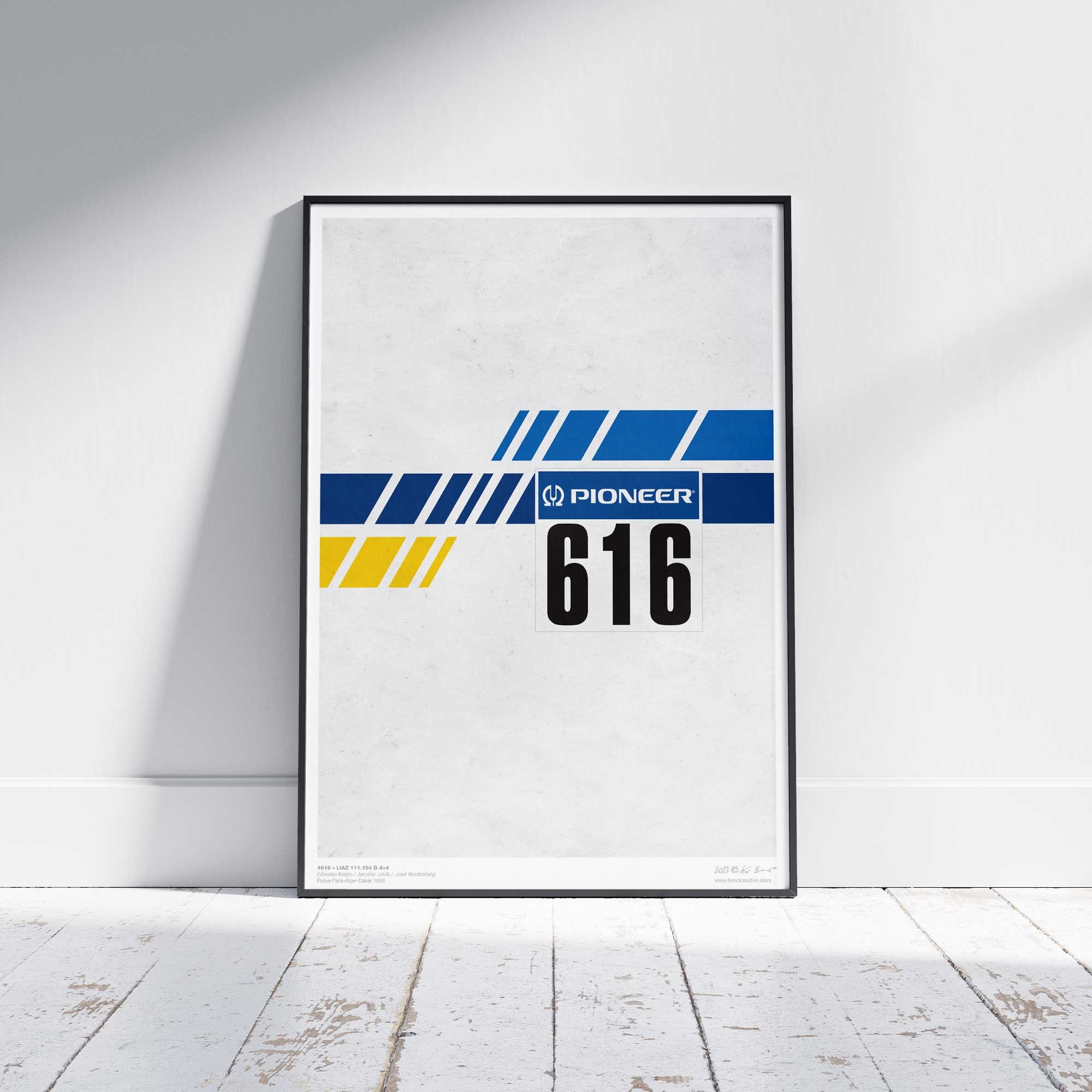 Liaz Numbers Paris Dakar 1988 Set Of 4 Posters Digital Etsy