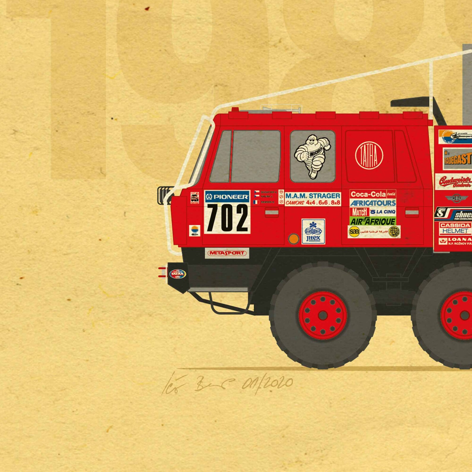 Rally Parisdakar Monsters 8x8 / POSTER / Digital Download Etsy