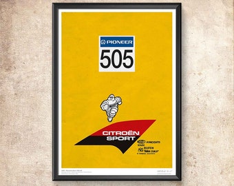 Georges GROINE NUMBERS – Paris-dakar 1991 – Set of 4 POSTERS