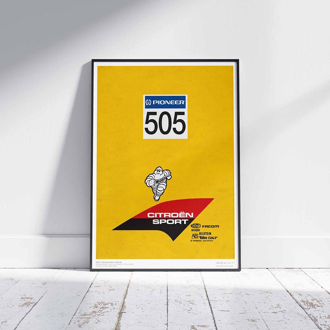 Georges GROINE NUMBERS – Paris-dakar 1991 – Set of 4 POSTERS