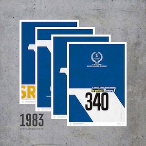 Georges GROINE NUMBERS – Paris-Dakar 1983 – set of 4 POSTERS / digital download