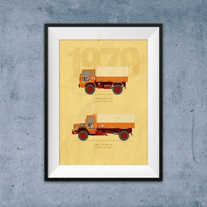 UNIC trucks Rally Paris-Dakar 1979 / POSTER / digital download