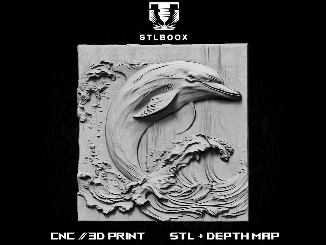 Dolphin 3D STL | CNC Router | Wood Carving | Cutting | Commercial Use ...