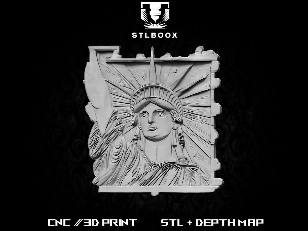 Liberty 3D STL | CNC Router | Wood Carving | Cutting | Commercial Use ...