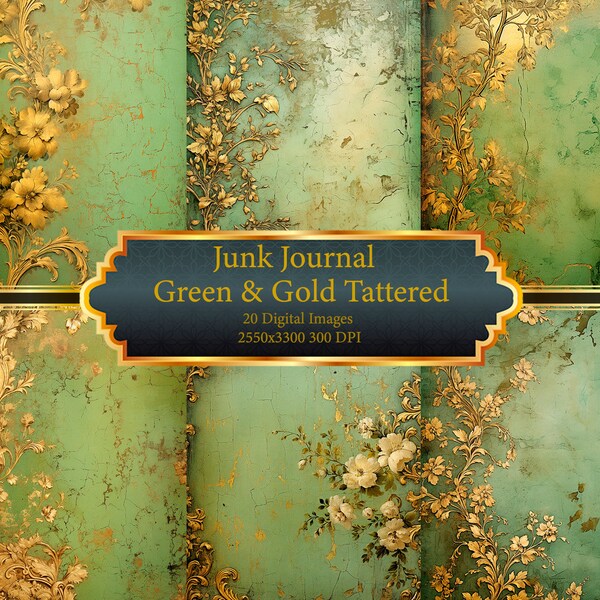 Gold Scrapbook Paper Etsy