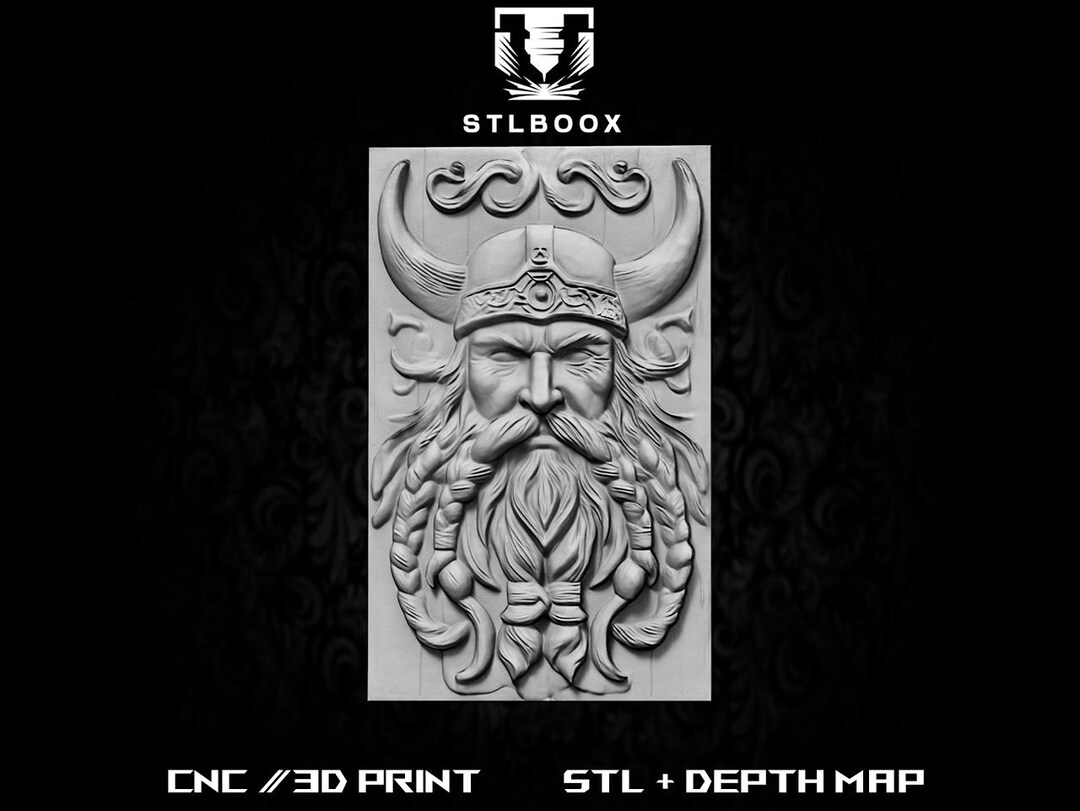 Viking 3D STL | CNC Router | Wood Carving | Cutting | Commercial Use ...