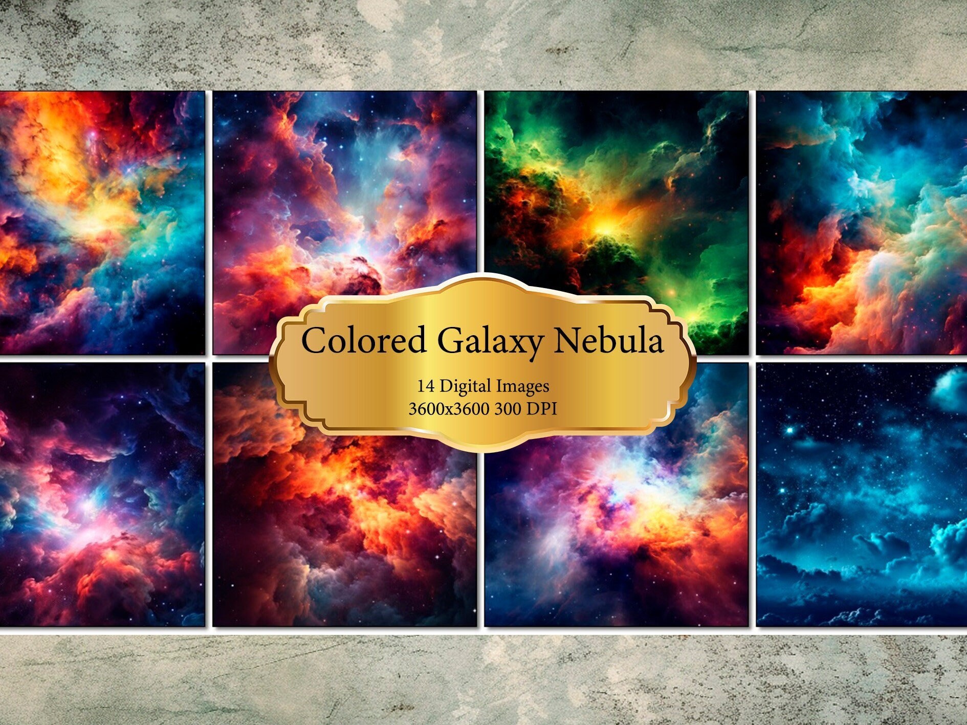 14 Galaxy Nebulas Digital Paper Colored Galaxy Printable - Etsy