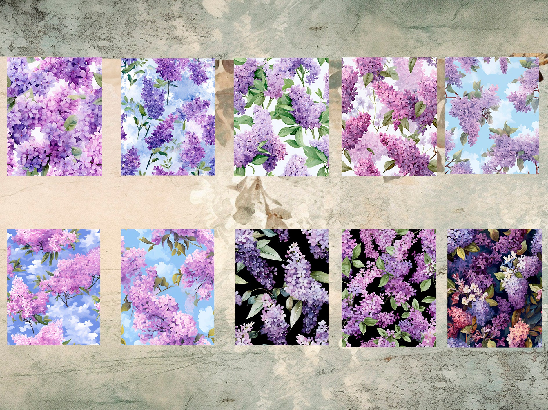 20 Seamless Lilacs Watercolor Digital Paper Lilacs Patterns - Etsy