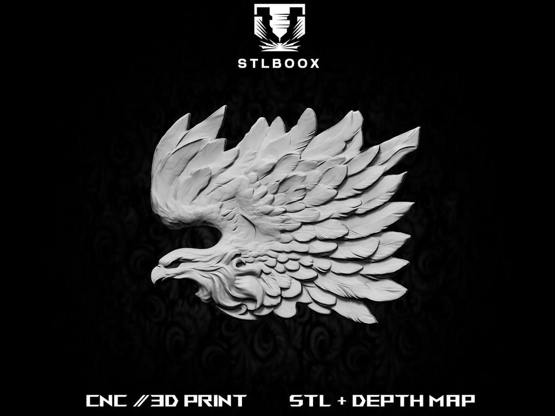 Eagle 3D STL | CNC Router | Wood Carving | Cutting | Commercial Use ...