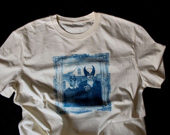 Mutant Gothic - Handmade Cyanotype T-Shirt