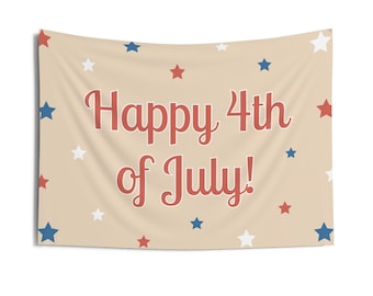 Patriotic 4th of July Tapestry Banner - Celebrate Independence Day in Style! - 4th of July Party Decor - Summer BBQ Party