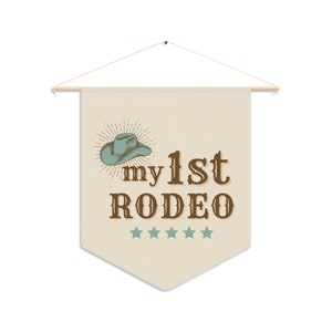 My First Rodeo Pennant - 1st Birthday Banner - Happy Birthday Sign - Vintage 1st Birthday Banner - Rodeo Birthday Decor