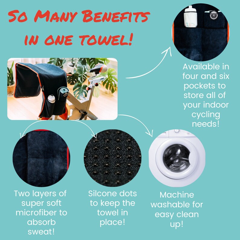 Indoor Cycling Essential Noble Endurance 4 Pocket Towel Etsy UK