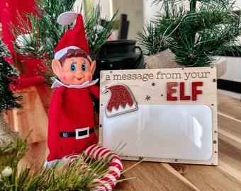 Reusable Elf Message Board | Dry Erase Christmas Elf Board