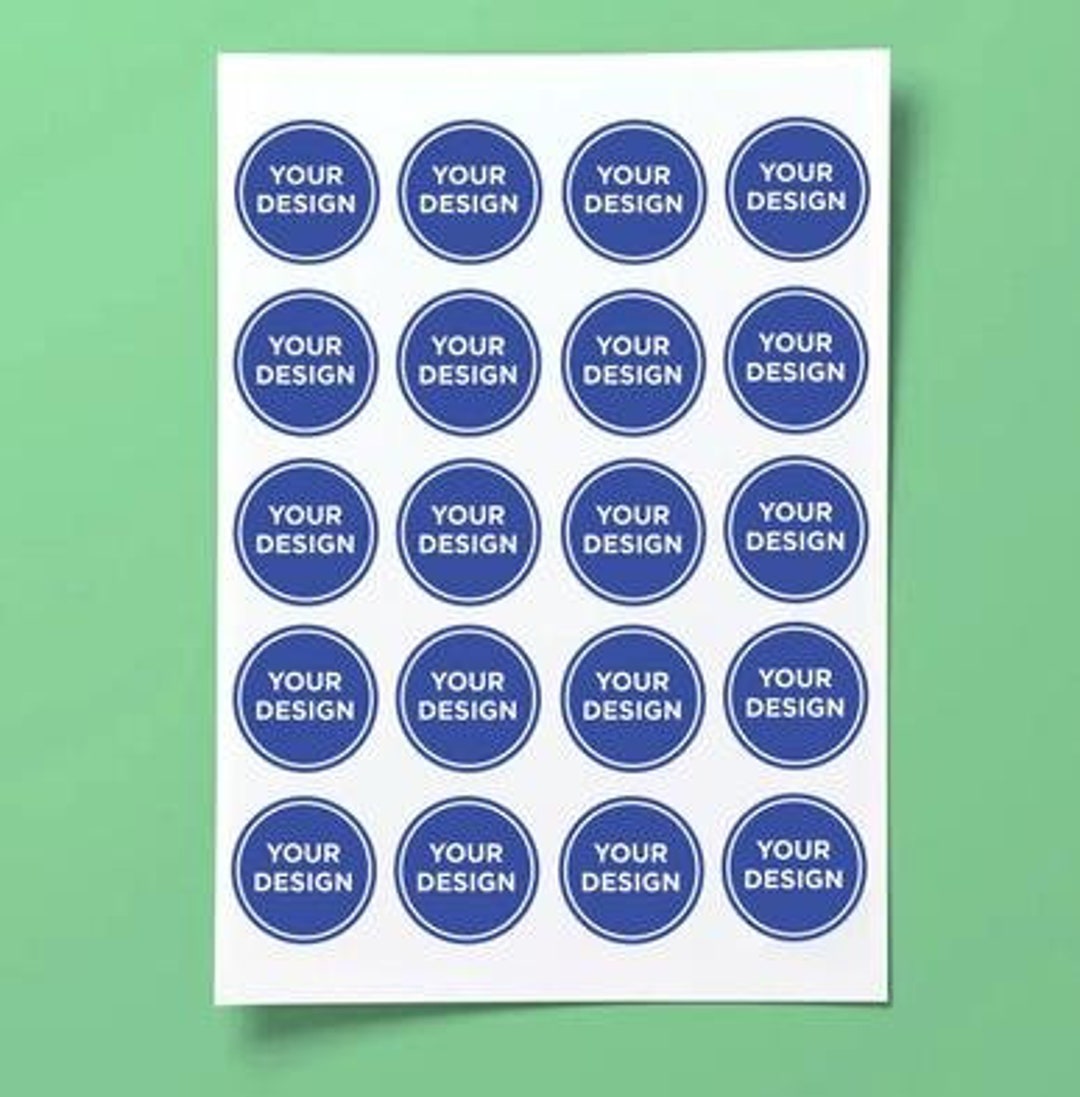 Circular Stickers, A4 Sheets, Matte or Gloss Finish, Logo Stickers ...