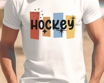 Hockey t-shirt retro hockey tee hockey fan tshirt hockey mom gift shirt hockey dad gift shirt for hockey fan retro hockey