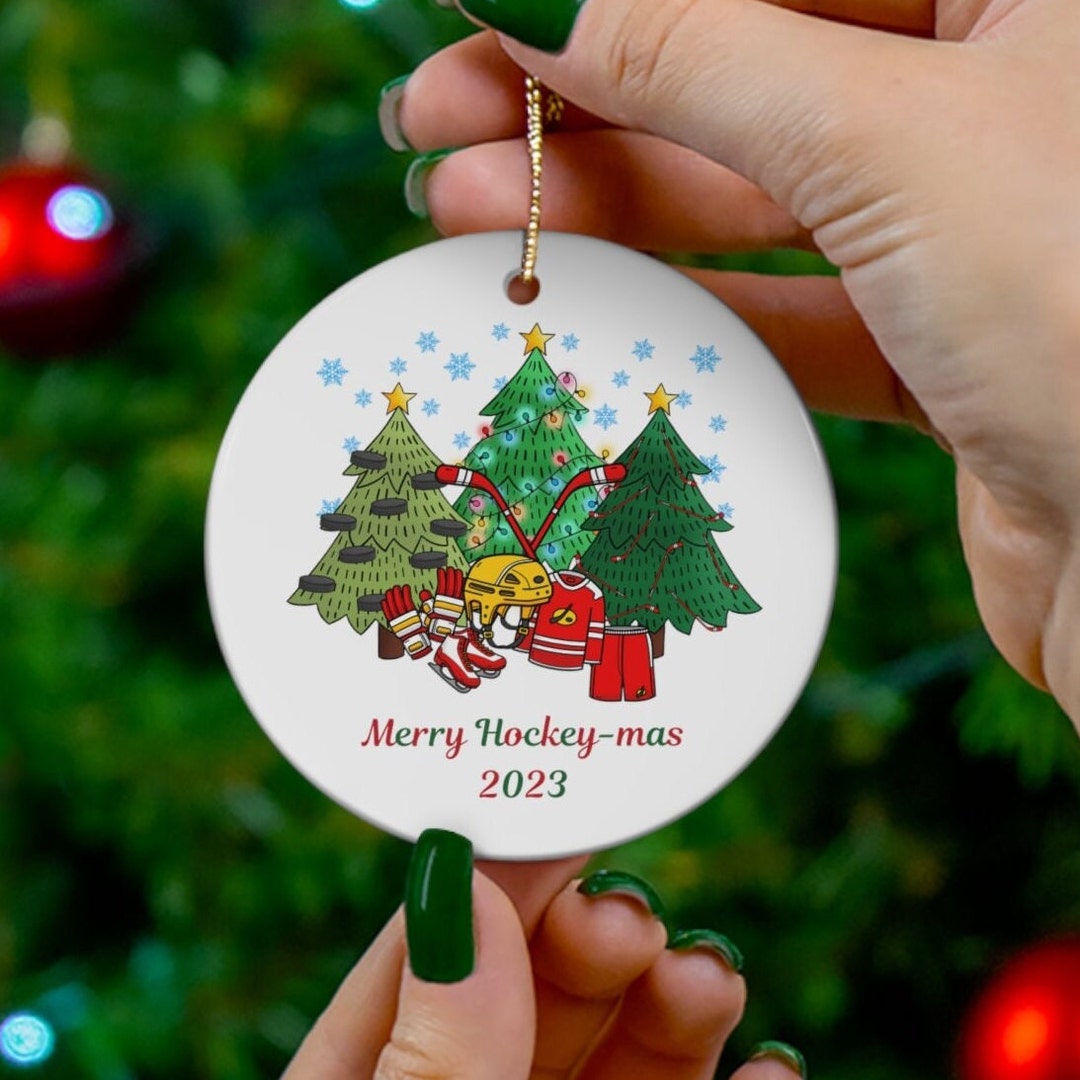 Hockey Ornament Ice Hockey Christmas Gift 2023 Christmas Tree Ornament Gift for Her Gift for Him