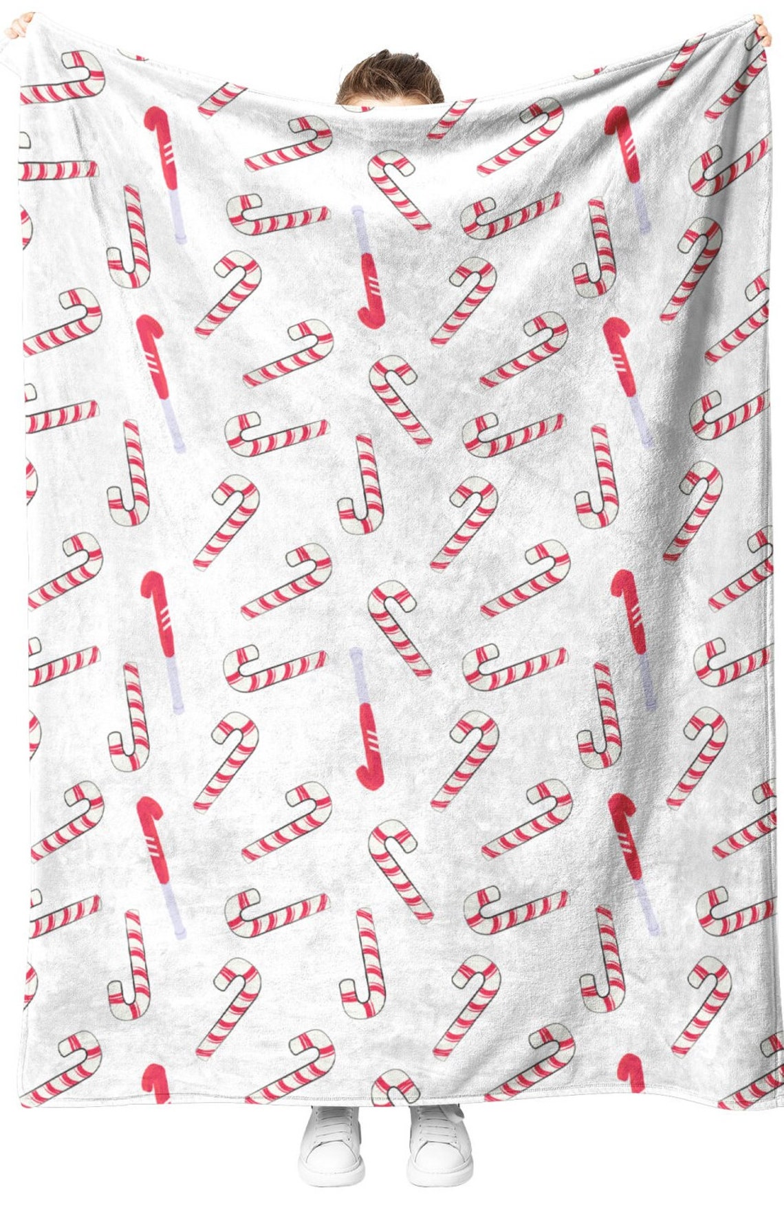 Field Hockey Stick Candy Cane Blanket for Field Hockey Cold Etsy Canada