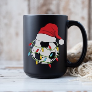 Weihnachten Fußball Becher Geschenk für Fußballspieler Becher Weihnachtsbecher für Fußball Mama Becher für Fußball Papa Fußballtrainer Geschenkbecher Weihnachten Fußballgeschenk
