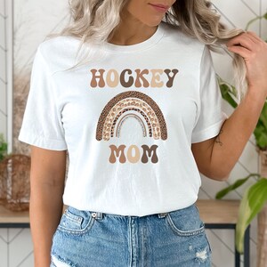 Hockey mom t-shirt hockey mom shirt mom shirt hockey tee shirt mom shirt cheetah rainbow hockey mom cheetah hockey mom gift shirt 3001