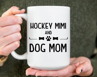 Hockey mimi perro mamá abuela taza hockey gramma taza regalo para perro mamá regalo taza para hockey mimi